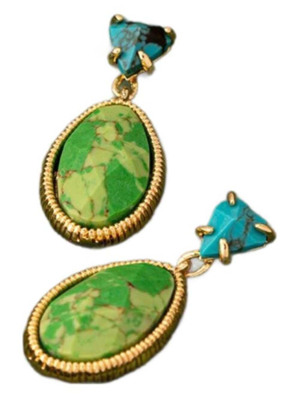 Alexis Bittar Textured Turquoise Collection Stud Earrings